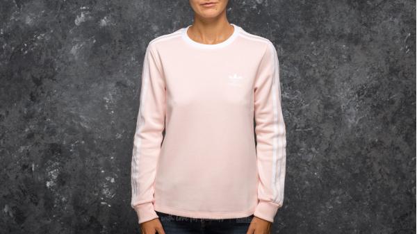 adidas 3 Stripes Longsleeve Tee Icey Pink
