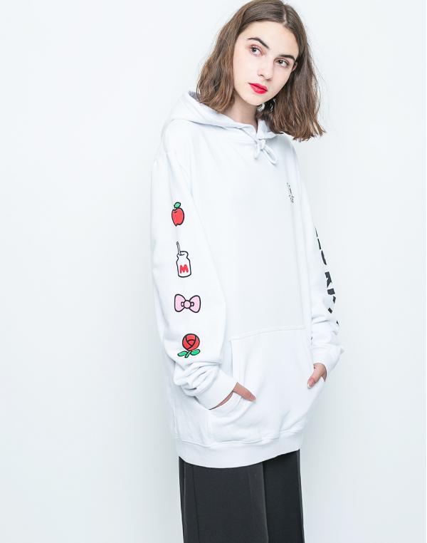 Mikina Lazy Oaf Hello Kitty Oversized Hoodie White