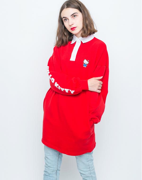 Šaty Lazy Oaf Hello Kitty Rugby Red