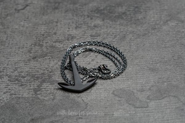 Miansai Anchor Necklace Noir Oxidized