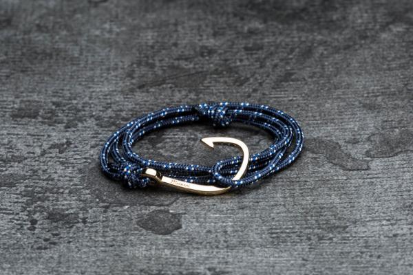 Miansai Hook On Rope Bracelet Gold/ Indigo