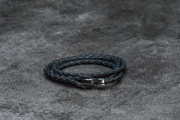 Miansai Ipsum Wrap Bracelet Silver/ Black