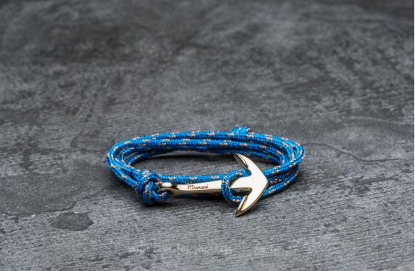 Miansai Anchor On Rope Bracelet Gold/ Caribbean