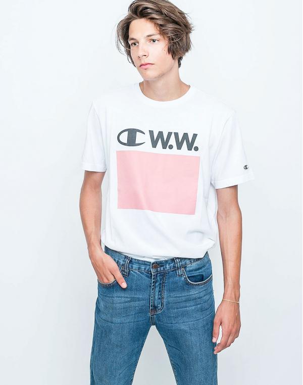 Logo tee Champion Wood Wood Alec Bright White