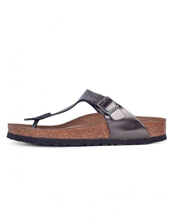 Pantofle Birkenstock Gizeh Metallic Anthracite