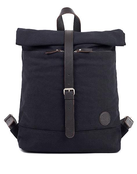 Batoh Enter Classic Roll Top Backpack Black/Dark Brown