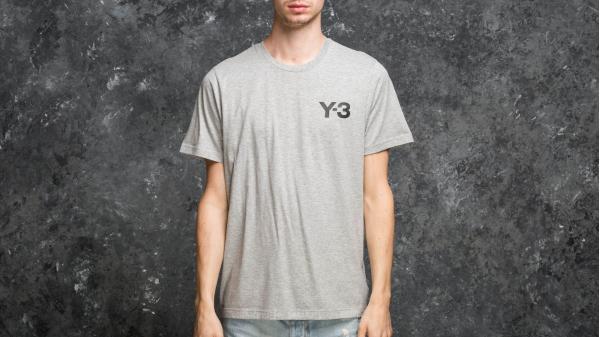 Y-3 M Classic Logo Front Tee Medium Grey Heather