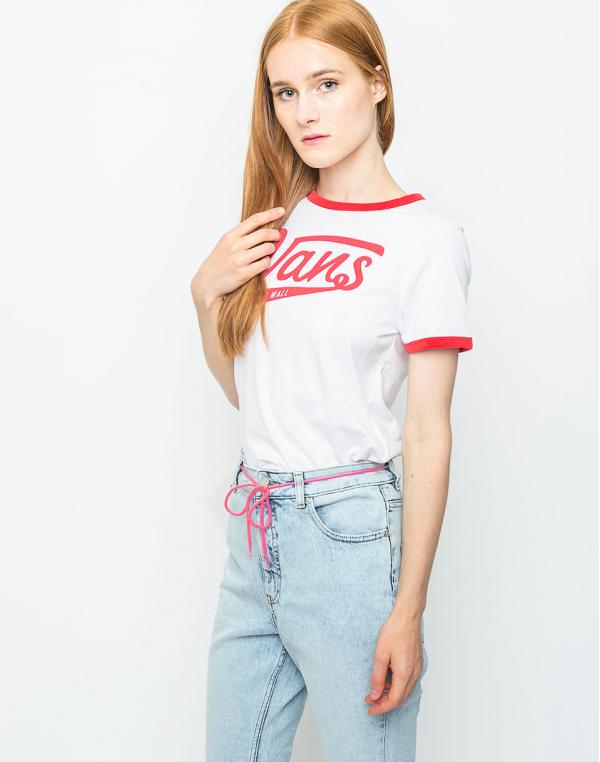 Logo tee Vans Batter Up 3 White / Racing