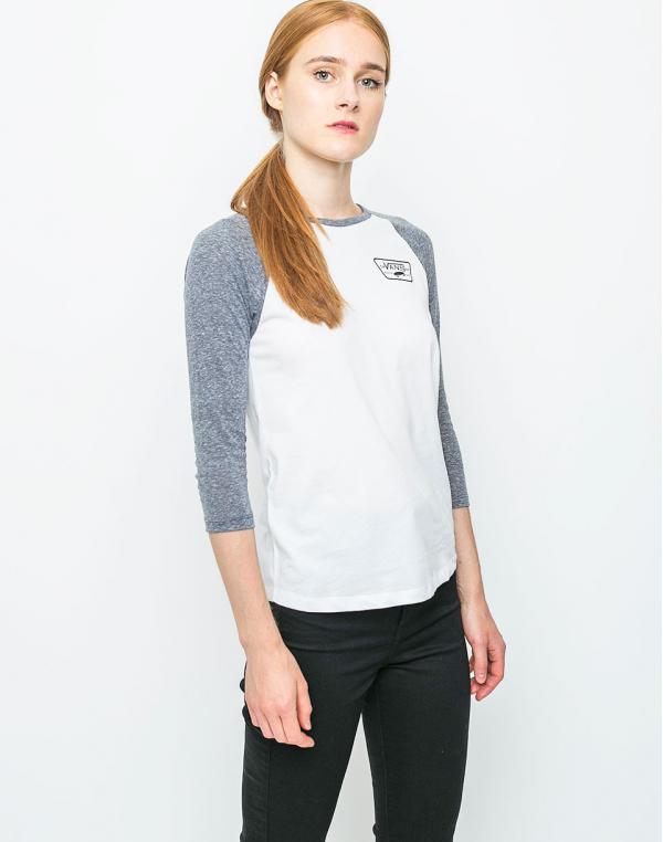 Logo tee Vans Full Patch Raglan White / Grey