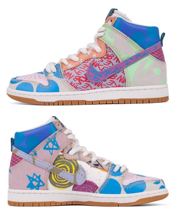Sneakers - tenisky Nike SB Zoom Dunk High Premium Iced Jade / Circuit Orange - Sail