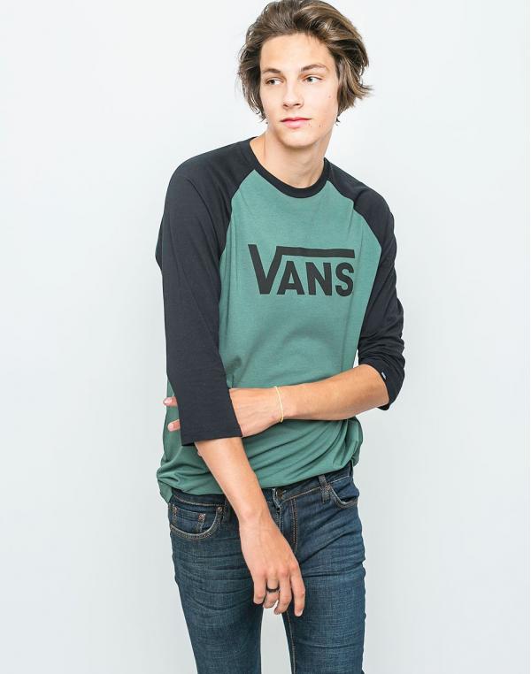 Logo tee Vans Classic Raglan Dark Forest