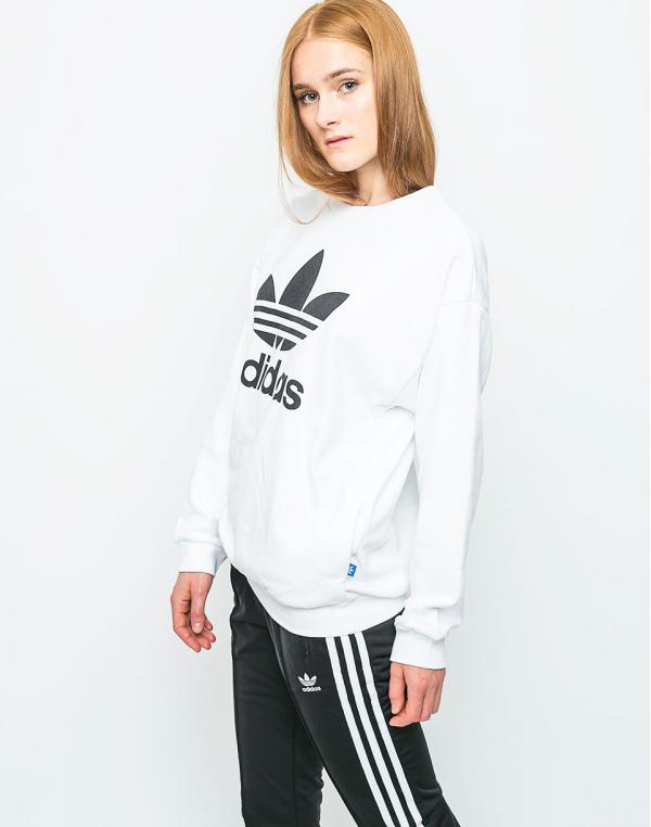 Mikina Adidas Originals Trefoil White