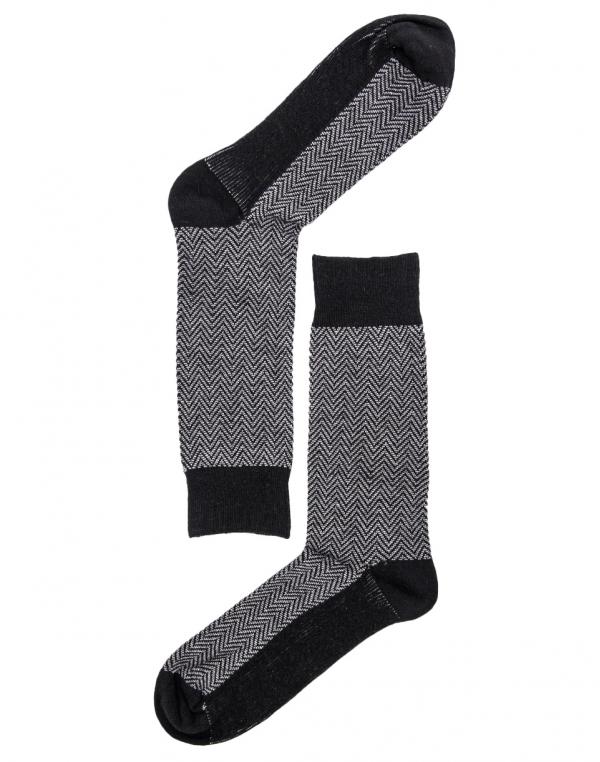 Ponožky Selected Herringbone Black