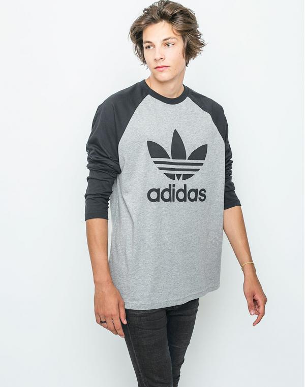 Logo tee Adidas Originals Trefoil Medium Grey Heather / Black