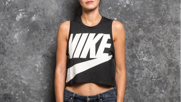 Nike Sportswear Essential Crop Tank Black/ White