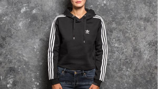 adidas 3 Stripes Hoodie Black