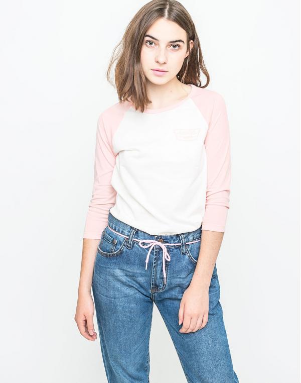 Logo tee Vans Full Patch Raglan Marshmallow