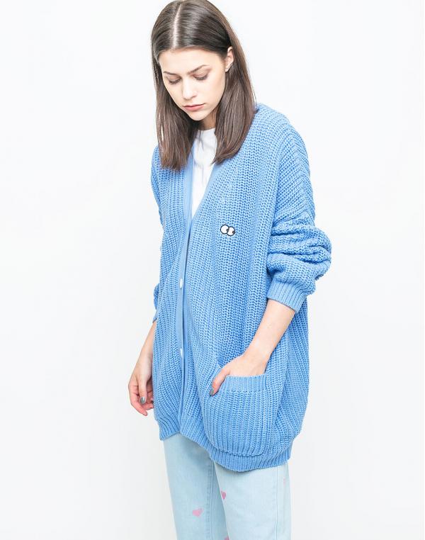 Cardigan Lazy Oaf No Sulking Blue