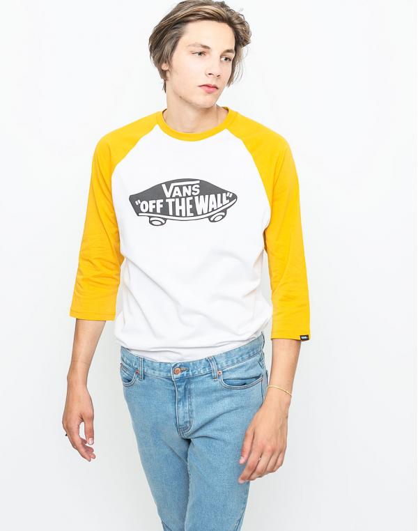 Logo tee Vans OTW Raglan White / Mineral Yellow