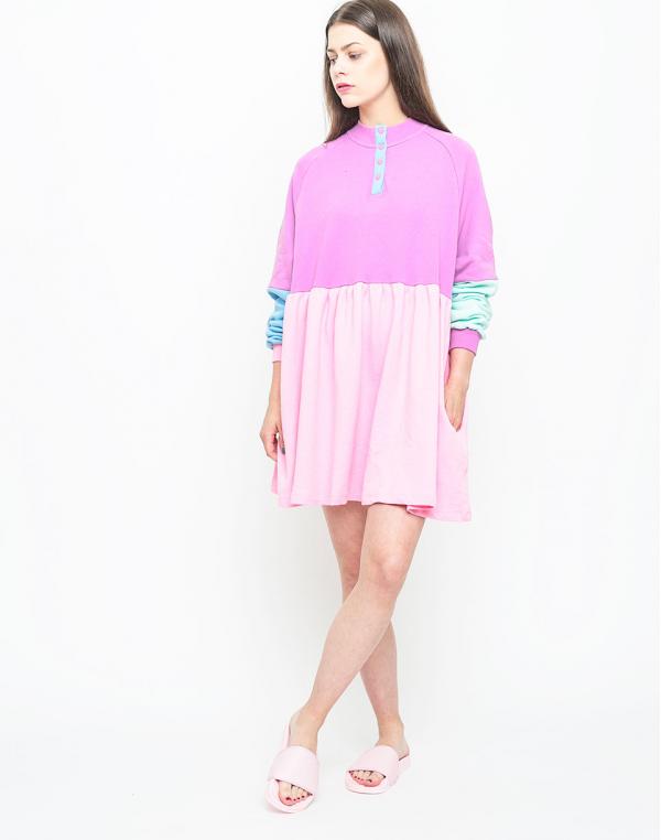 Šaty Lazy Oaf Panel Popper Multi