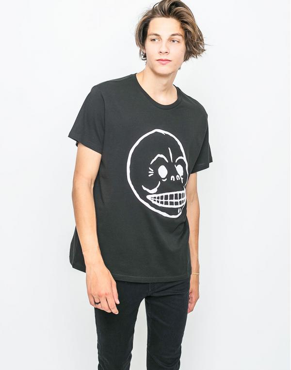 Logo tee Cheap Monday Standard Skull Black