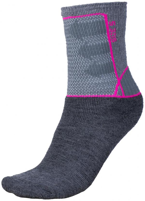 ALPINE PRO JARIX RŮŽOVÁ / FIALOVÁ UNISEX PONOŽKY L