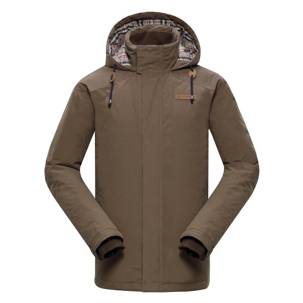 ALPINE PRO DARDANO 3 ŽLUTÁ / HNĚDÁ Pánská Bunda XL