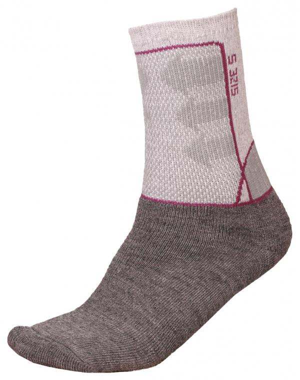 ALPINE PRO JARIX RŮŽOVÁ / FIALOVÁ Unisex Ponožky L