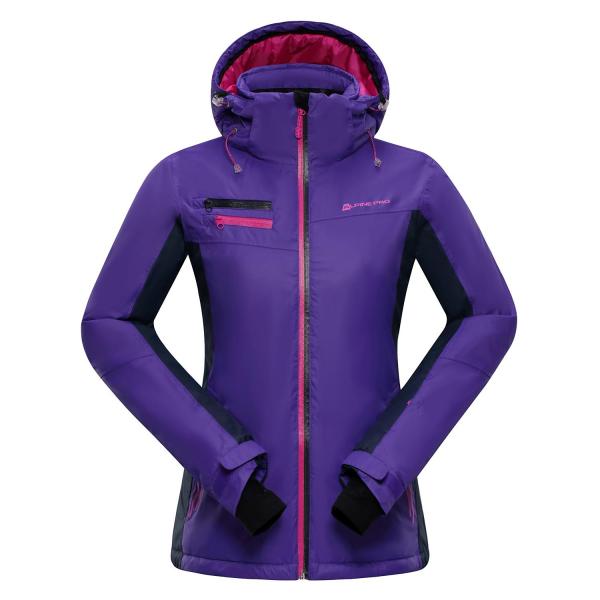 ALPINE PRO BAUDOUINA RŮŽOVÁ / FIALOVÁ Dámská Bunda XL