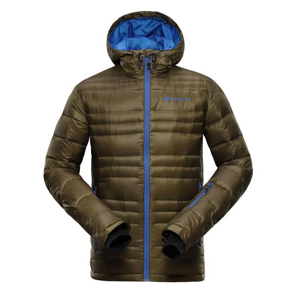 ALPINE PRO ISKUT ŽLUTÁ / HNĚDÁ Pánská Bunda XS
