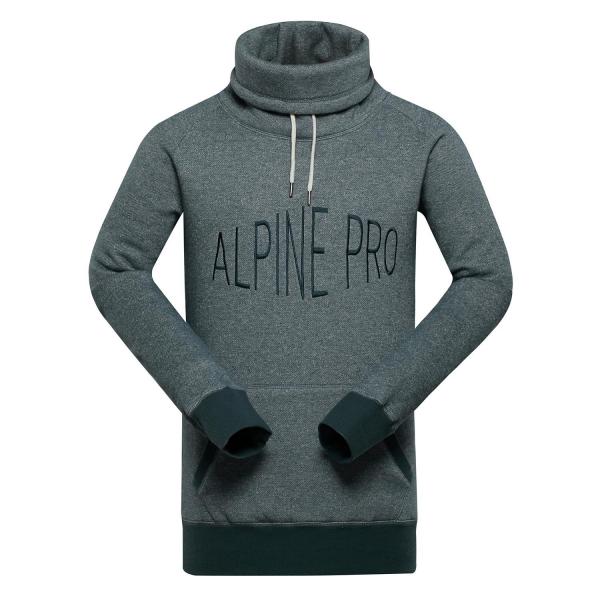 ALPINE PRO REDNECK ZELENÁ / TYRKYSOVĚ ZELENÁ Pánská Mikina XS