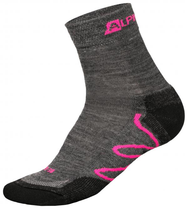 ALPINE PRO AMIRAH RŮŽOVÁ / FIALOVÁ Unisex Ponožky L