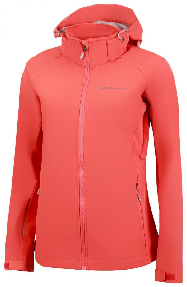 ALPINE PRO ATERA ORANŽOVÁ / ČERVENÁ Dámská Bunda S