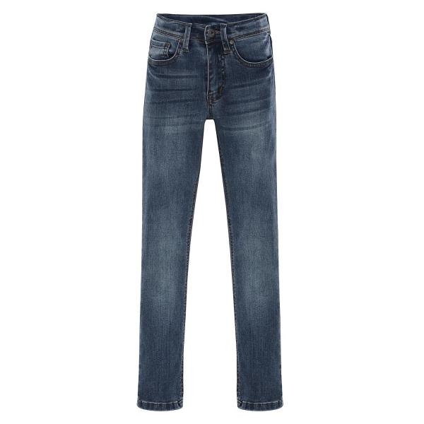 ALPINE PRO ALGODO MODRÁ / TYRKYSOVĚ MODRÁ Dětské Kalhoty - jeans 104-110