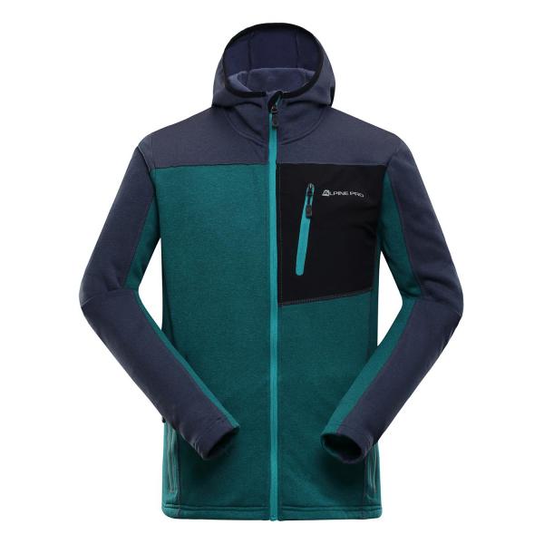 ALPINE PRO MEZZO 3 ZELENÁ / TYRKYSOVĚ ZELENÁ Pánská Mikina S