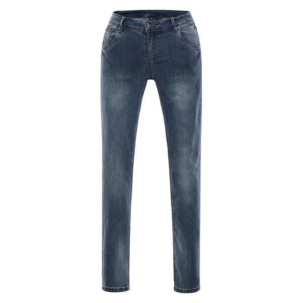 ALPINE PRO PAMPA MODRÁ / TYRKYSOVĚ MODRÁ Dámské Kalhoty - jeans 38