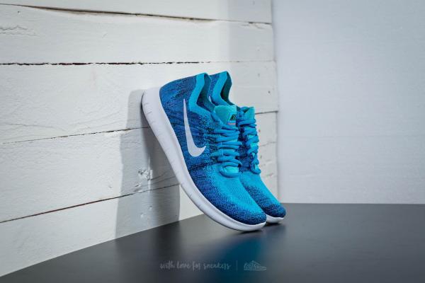 Nike Free Run Flyknit 2017 Blue Orbit/ Pure Platinum-Black
