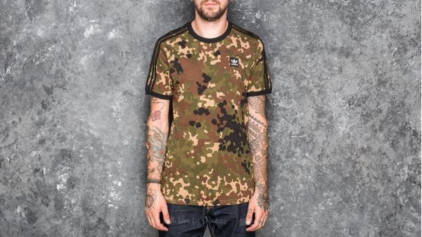 adidas Striped Camoflage Tee Camo Print/ Black
