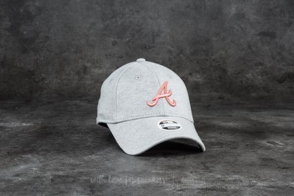 New Era 9Forty Women Jersey Essential Atlanta Braves Cap Grey/ Pink