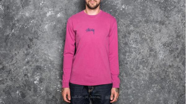 Stüssy Stock Pigment Dyed Longsleeve Tee Berry