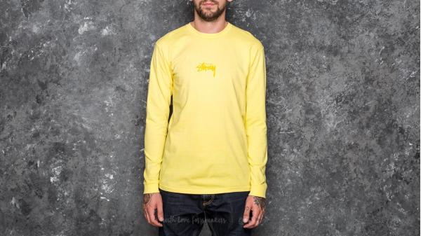Stüssy Stock Pigment Dyed Longsleeve Tee Lemon