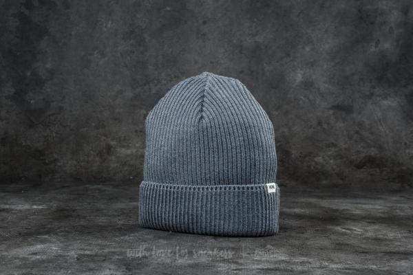 WOOD WOOD Henry Ribbed Beanie Grey Melange