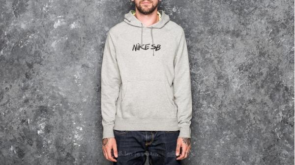 Nike SB Dry Everett Quilt Hoody Medium Grey Heather