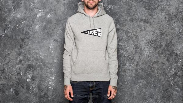 Nike SB Icon Banner Pullover Hoodie Medium Grey Heather