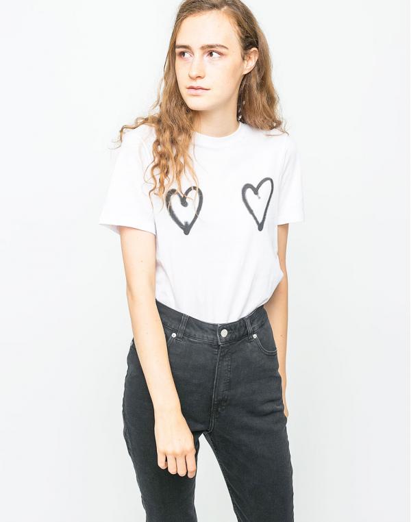 Triko Cheap Monday Breeze Double Love White