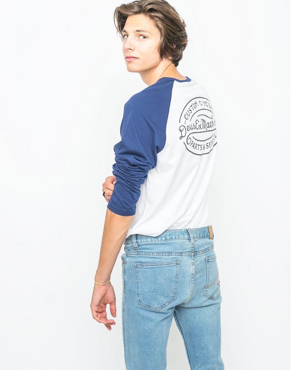 Deus Ex Machina Heavy D Raglan White Navy M