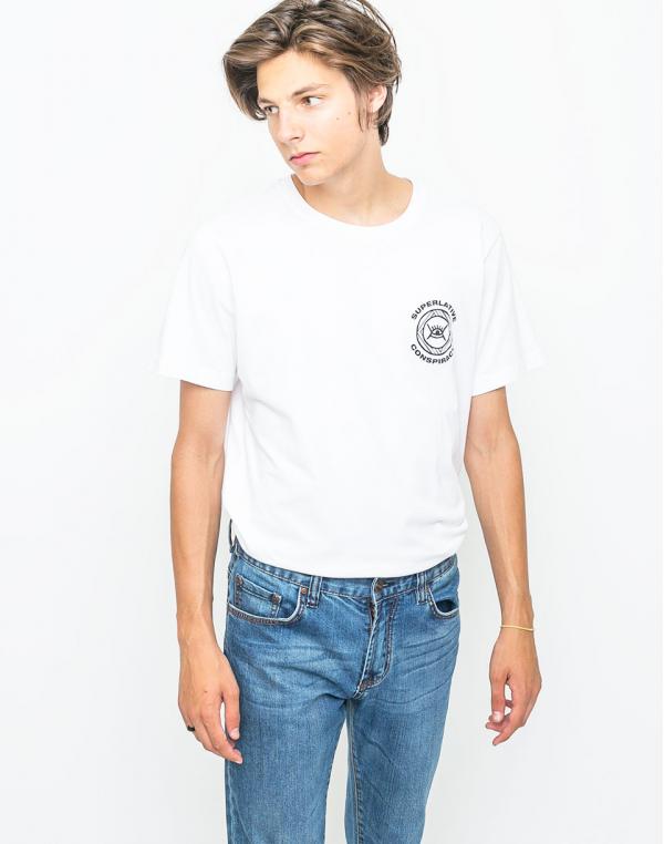 Triko WeSC Max Theme Print white