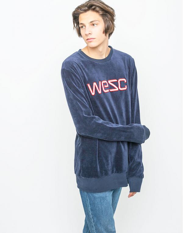 Mikina WeSC Miles Plush Navy Blazer