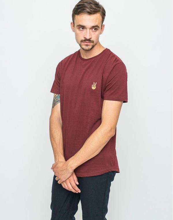 Triko RVLT Tee Print BORDEAUX