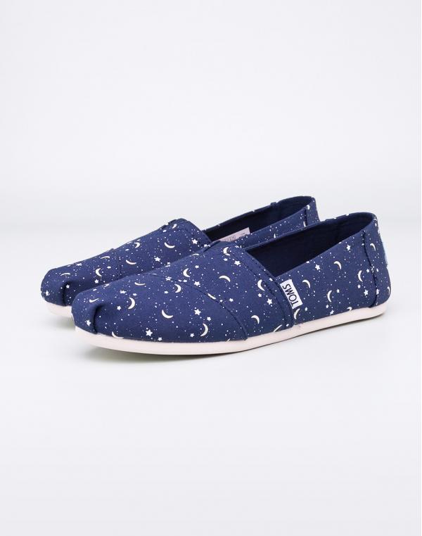 Espadrij Toms Classic Navy Glow In The Dark Moon Stars